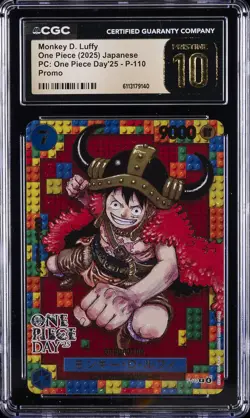 2025 ONE PIECE JPN PC: ONE PIECE DAY '25 - PROMO MONKEY D LUFFY CGC 10 PRISTINE - Image 1