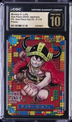 2025 ONE PIECE JPN PC: ONE PIECE DAY '25 PROMO MONKEY D LUFFY CGC 10 PRISTINE - Image 1