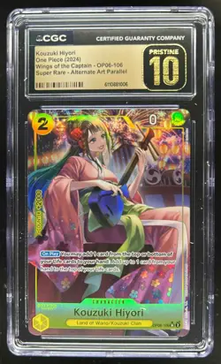 2024 One Piece Wings of The Captain Kouzuki Hiyori Alternate Art OP06-106 CGC 10 - Image 1