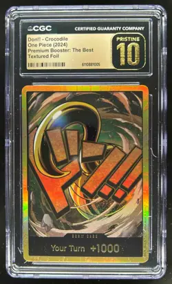 2024 One Piece Don!! Crocodile Premium The Best Textured Foil CGC 10 PRISTINE - Image 1
