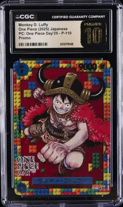 2025 ONE PIECE JPN PC: ONE PIECE DAY '25 PROMO MONKEY D LUFFY CGC 10 PRISTINE - Image 1
