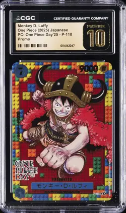 2025 ONE PIECE JPN PC: ONE PIECE DAY'25 PROMO MONKEY D. LUFFY CGC 10 PRISTINE - Image 1