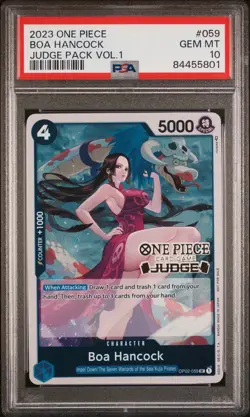 PSA 10 2023 One Piece TCG Boa Hancock OP02-059 Judge Pack Vol.1 - Image 4