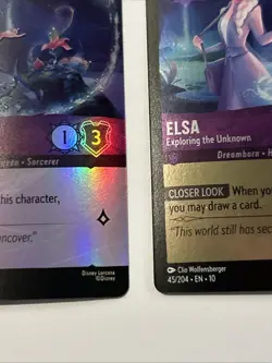 2025 Disney Lorcana Whispers in the Well Elsa Foil 208/204 Epic Borderless + 1 - Image 3