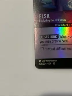 2025 Disney Lorcana Whispers in the Well Elsa Foil 208/204 Epic Borderless + 1 - Image 4