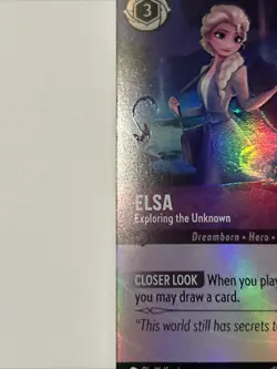 2025 Disney Lorcana Whispers in the Well Elsa Foil 208/204 Epic Borderless + 1 - Image 5