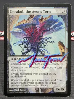 MTG Emrakul, the Aeons Torn- Signed -Rise of the Eldrazi Magic Card # 004 - Image 1
