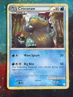 POKEMON CROCONAW #38/123 UNCOMMON NM CARD HEART GOLD & SOUL SILVER CARD - Image 1