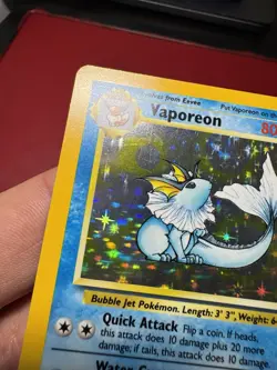 Vaporeon 12/64 No Symbol Misprint Error Holo Rare Jungle Pokemon Card LP - Image 3