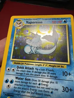 Vaporeon 12/64 No Symbol Misprint Error Holo Rare Jungle Pokemon Card LP - Image 5
