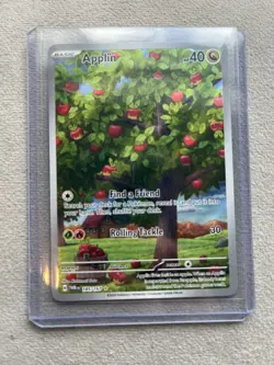 Pokemon TCG Applin 185/167 Twilight Masquerade Illustration Rare Card - Image 1