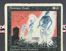MTG Animate Dead- DAMAGED -4th Edition Magic the Gathering Card # 118 - Image 3