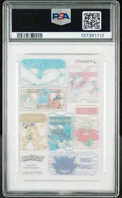 2025 PRONTO POKEMON SPECIAL MENU POKEMON ORIGINAL CLEAR CARD PSA 9 - Image 2