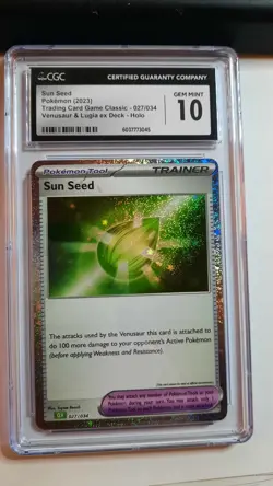 Sun Seed 027/034 Trading Card Game Classic Holo CGC GEM MINT 10 - Image 1