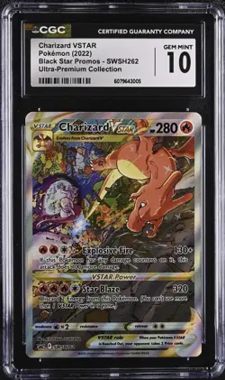 Charizard VSTAR SWSH262 SWSH: Sword & Shield Promo Cards Holo CGC GEM MINT 10 - Image 1