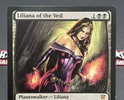 MTG Liliana of the Veil- Signed -Innistrad Magic the Gathering Card # 105 - Image 3
