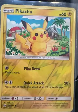 Pikachu 30/111 Crimson Invasion Pokemon Card NM Reverse Holo - Image 1