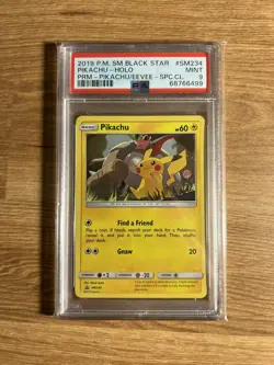 Pokemon TCG Cards Pikachu SM234 Black Star Promo Holo PSA 9 MINT - Image 1