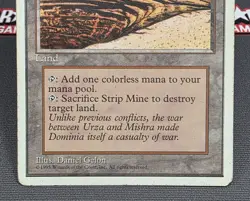 MTG Strip Mine- DAMAGED -4th Edition Magic the Gathering Card # 363 - Image 4