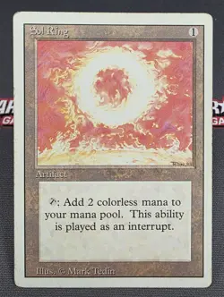 MTG Sol Ring- DAMAGED - 3rd Edition Magic the Gathering Card # 274 - Image 1