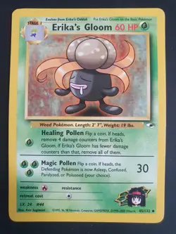 Erika's Gloom 45/132 - Gym Heroes Set - Pokemon Card - Excellent Condition - Image 1