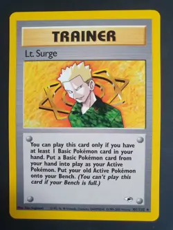 Lt. Surge 101/132 Trainer - Gym Heroes Set - Pokemon Card - Excellent Condition - Image 1