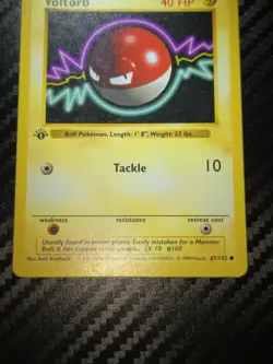 Pokemon TCG Voltorb Card 67/102 Base Set 1st Edition Shadowless Common LP+ 1999 - Image 3