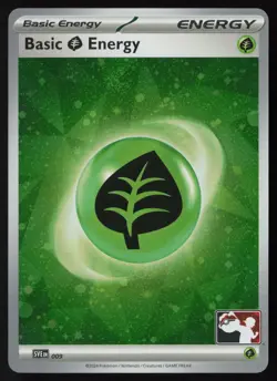 Pokemon Basic Grass Energy - (Cosmos Holo) 009 Prize Pack Series Cards - NM - Image 1