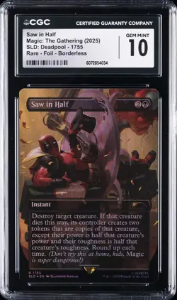 2025 MTG SLD: DEADPOOL RARE-FOIL-BORDERLESS BLASPHEMOUS ACT CGC 10 GEM MINT - Image 1