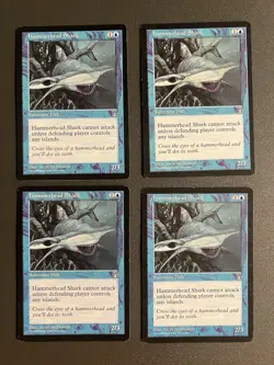MTG Playset 4x Hammerhead Shark (Stronghold/Blue/C) MP - Image 1