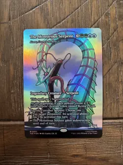 MTG - FOIL The Monstrous Serpent - Koma, Cosmos Serpent (Borderless) - TLE - Image 1