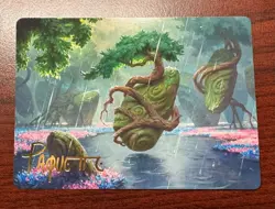 MTG Rain Slicked Copse - Gold Stamp Signature Art Series 49/54 - Stamped - Image 1