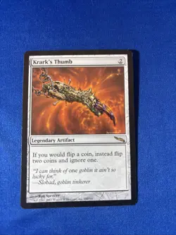 KRARK’S THUMB LP Mirrodin mtg Magic fast shipping - Image 1