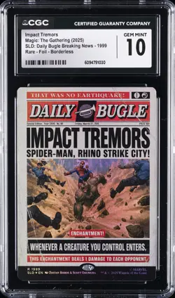 2025 MTG SLD: DAILY BUGLE BREAKING NEWS #1999 IMPACT TREMORE CGC 10 GEM MINT - Image 1
