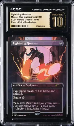 2025 MAGIC: THE GATHERING SLD: HEROIC DEEDS LIGHTNING GREAVES CGC 10 PRISTINE - Image 1
