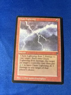 CHAIN LIGHTNING LP+ Legends Original mtg Magic fast shipping - Image 1