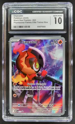 2025 Pokemon Black Star Promos Charcadet #022 CGC 10 RC7 - Image 1
