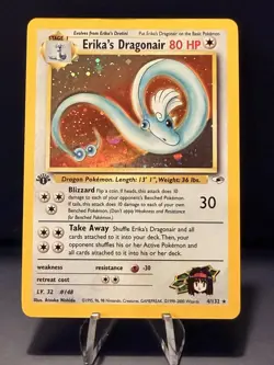 Pokemon Gym Heroes Holo Rare 1st Edition Erika’s Dragonair 4/132 - Image 1