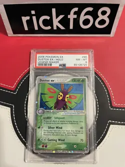 2006 POKEMON EX LEGEND MAKER 86 DUSTOX EX-HOLO PSA 8 - Image 1