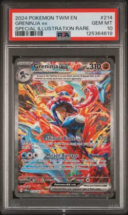 2024 POKEMON TWM SPECIAL ILLUSTRATION RARE #214 GRENINJA EX PSA 10 - Image 1