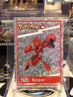 Pokemon Pokedex Nico Sticker #212 Scizor Holo Rare Vintage CO - Image 1