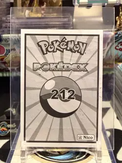 Pokemon Pokedex Nico Sticker #212 Scizor Holo Rare Vintage CO - Image 2