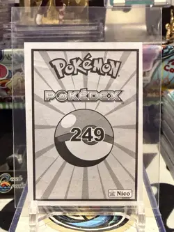 Pokemon Pokedex Nico Sticker #249 Lugia Holo Rare Vintage CO - Image 2