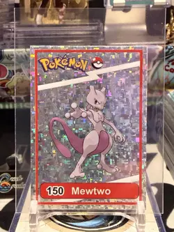 Pokemon Pokedex Nico Sticker #150 Mewtwo Holo Rare Vintage CO - Image 1