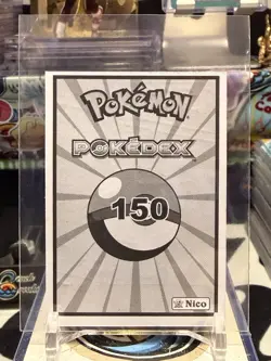 Pokemon Pokedex Nico Sticker #150 Mewtwo Holo Rare Vintage CO - Image 2