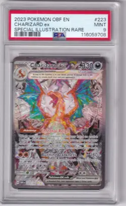 2023 Pokemon OBF EN Charizard ex Special Illiustration Rare #223 PSA MINT 9 - Image 1