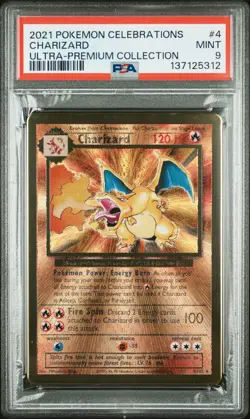 2021 POKEMON CELEBRATIONS ULTRA-PREM COLL #4 CHARIZARD PSA 9 - Image 1
