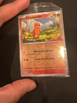 SEALED Charmander 004/165 Reverse Holo GameStop Stamp Exclusive Promo Pokemon - Image 2