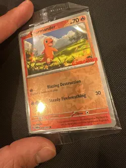 SEALED Charmander 004/165 Reverse Holo GameStop Stamp Exclusive Promo Pokemon - Image 3