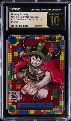 2025 ONE PIECE JPN PC: ONE PIECE DAY '25 - PROMO MONKEY D LUFFY CGC 10 PRISTINE - Image 1
